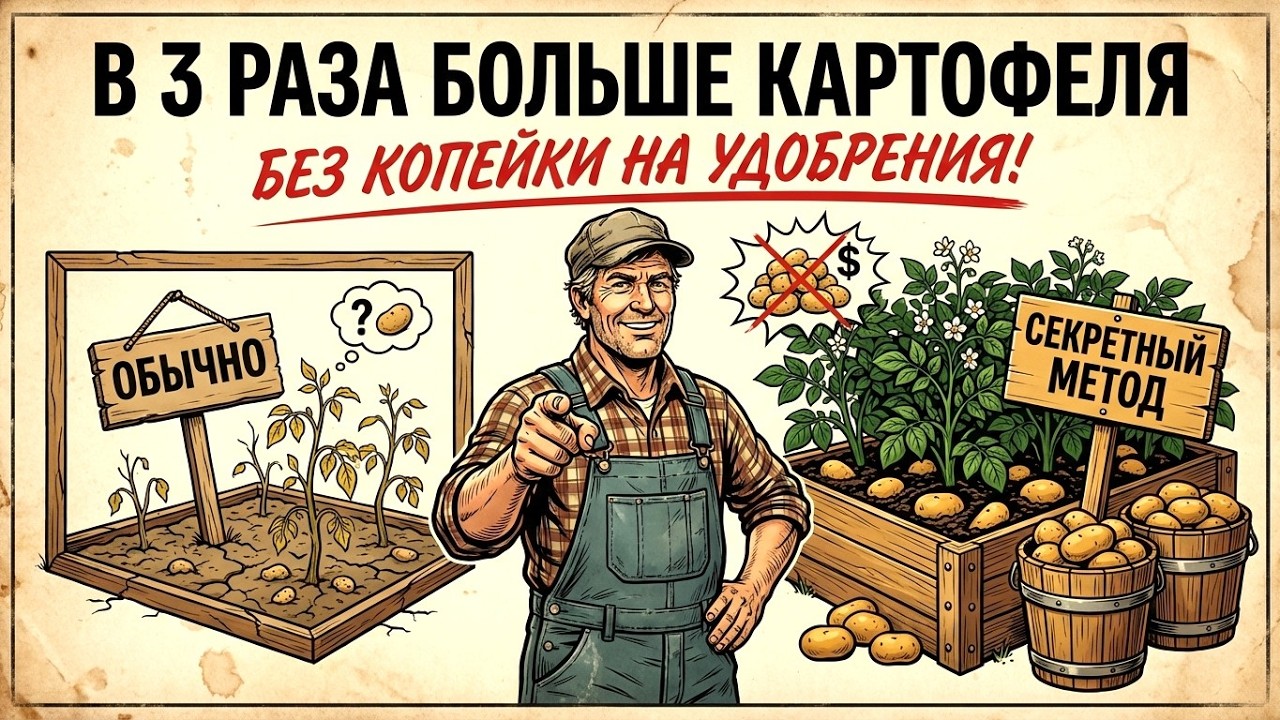 Садоводы ненавидят этот приём: в 3 раза больше картофеля без удобрений!