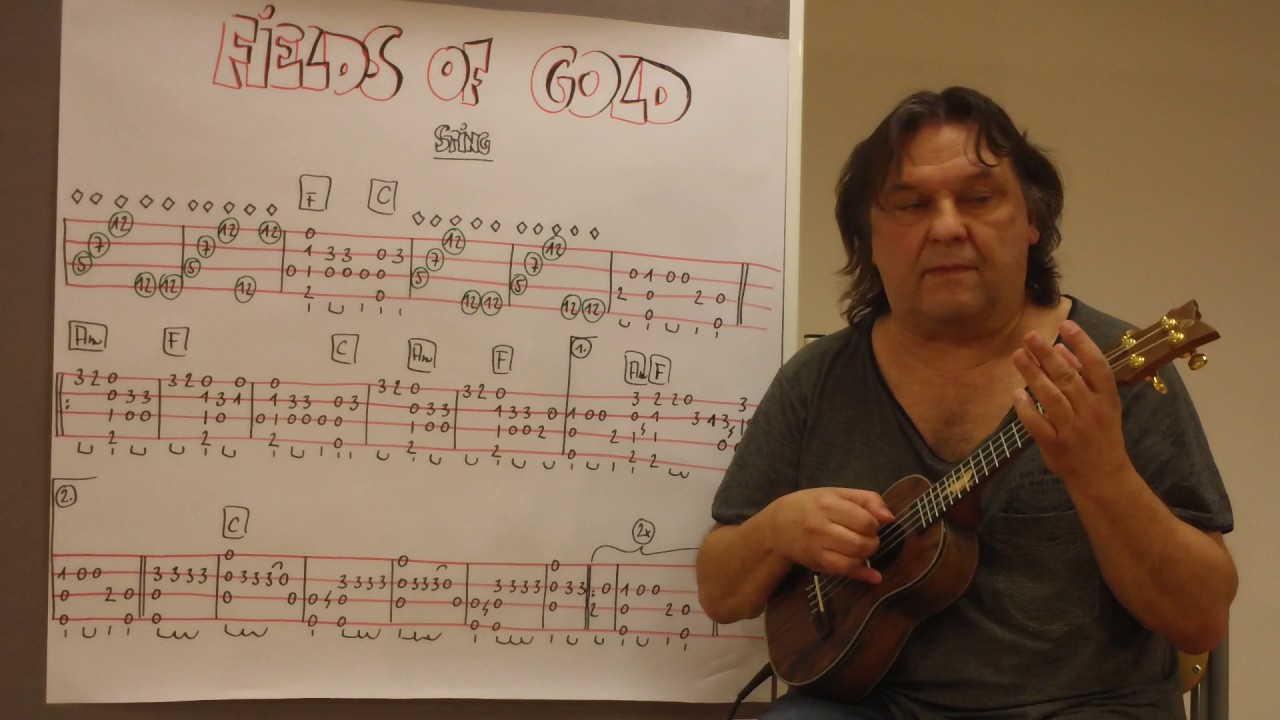Fingerstyle Ukulele Lesson #71: FIELDS OF GOLD