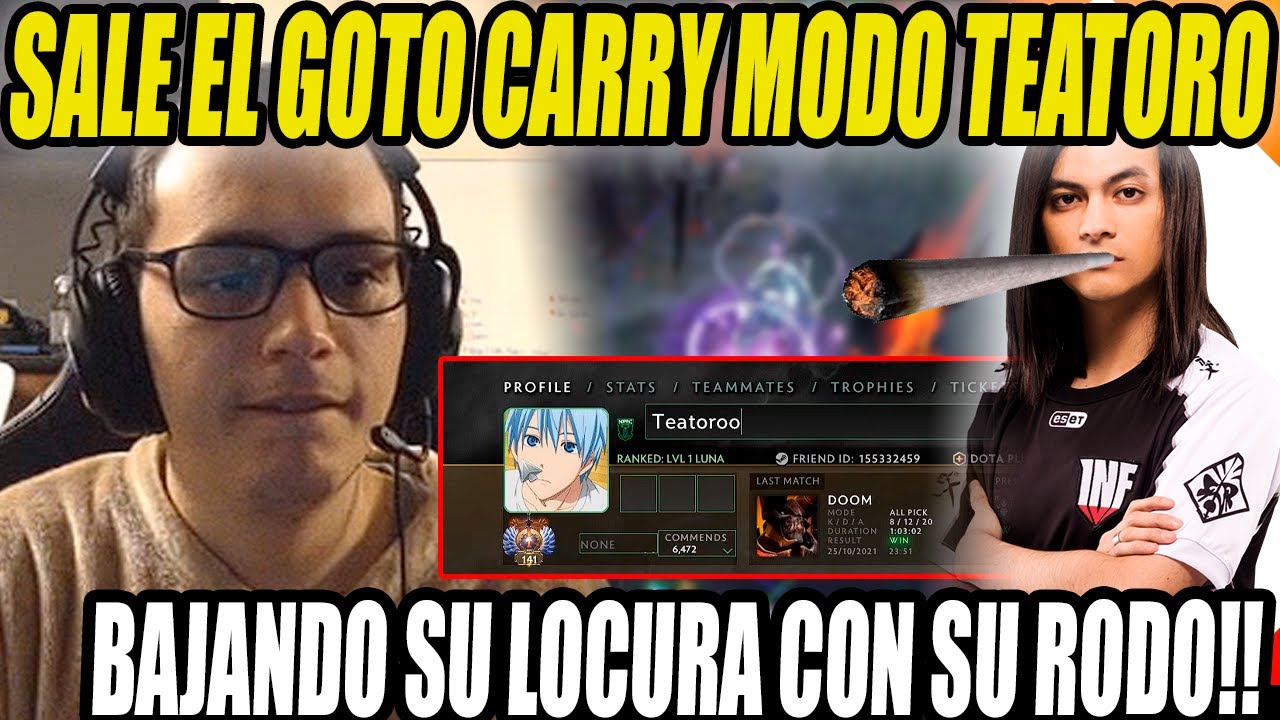 MODO TEATORO!! EL GOTITO SACA SU LUNA PARA CARREAR A SLADIN MAGO Y PAPITA!! | DOTA 2