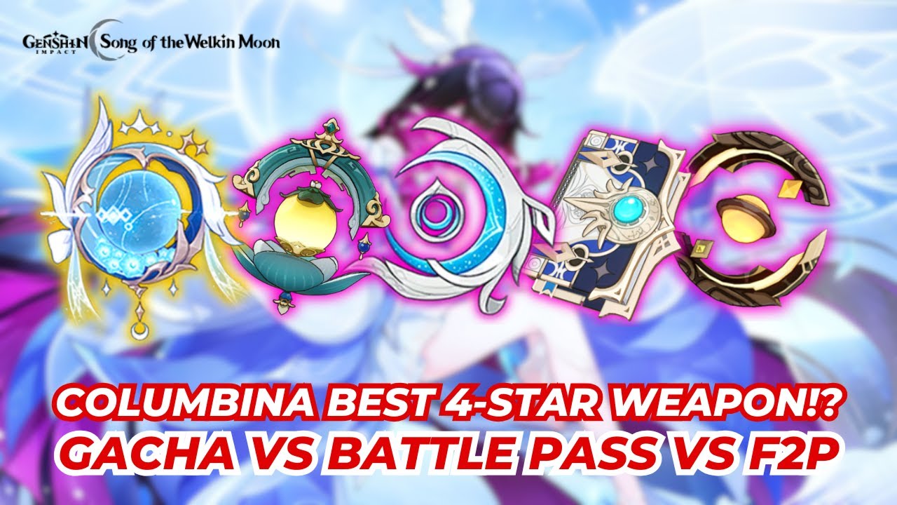COLUMBINA 4 STAR WEAPON COMPARISON! WHAT IS THE BEST WEAPON FOR COLUMBINA? - GENSHIN IMPACT