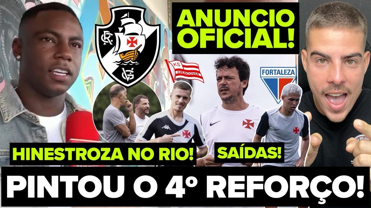 HINESTROZA A CAMINHO DO RIO! 4° REFORÇO DO VASCO! ANÚNCIO OFICIAL! +2 SAÍDAS CONFIRMADAS! E MUITO+
