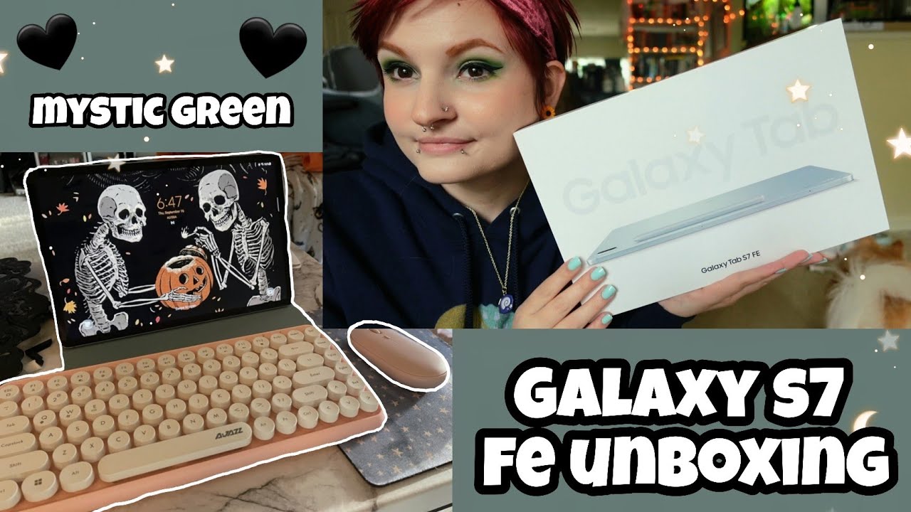 Samsung Galaxy s7 FE tablet unboxing + first impressions!🌟 | Mystic Green |