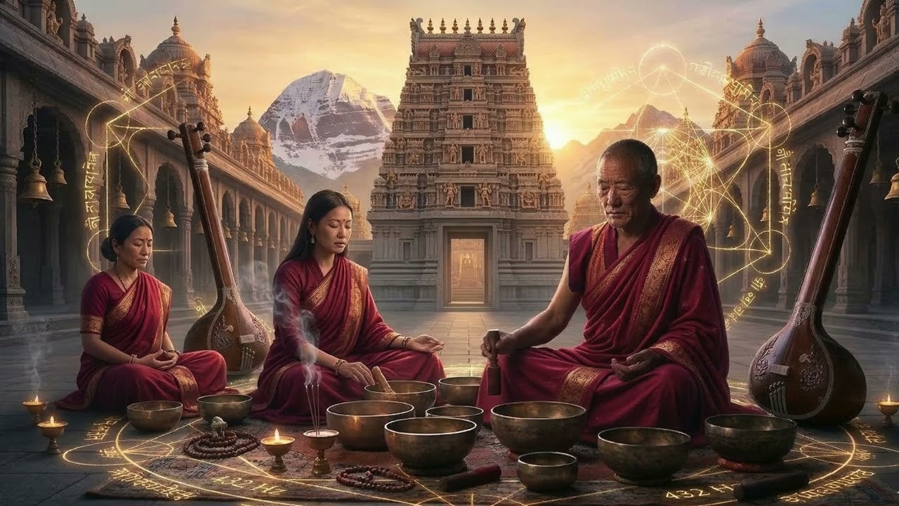 Sanskrit Resonance | 432Hz Deep Meditation Drone | Sacred Wordless Vocals