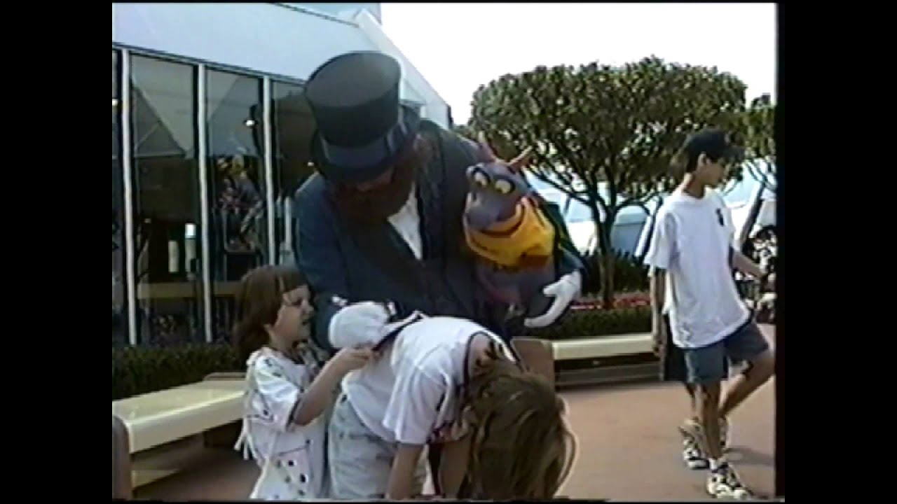 Meeting the Dreamfinder & Figment in Epcot, Disney World 1994