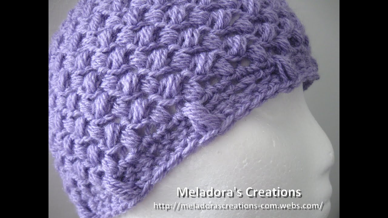 Bean Stitch Crochet Beanie tutorial - Right handed Version