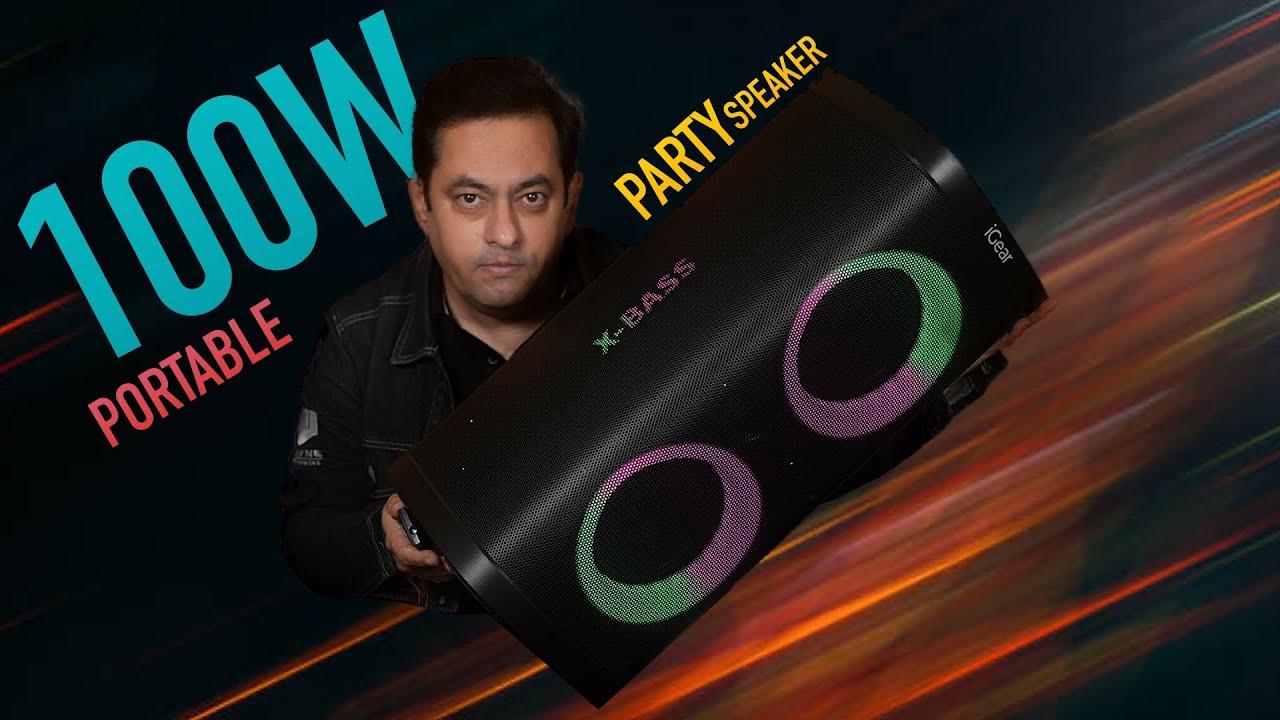 iGear X-BASS 100 - The portable Party Speaker with 100W output, LED disco lights