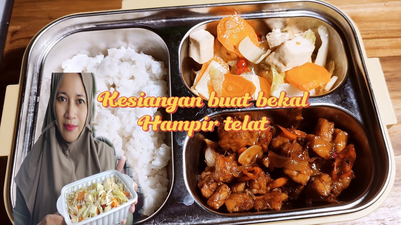 Masak Sawi putih dan orek tempek untuk bekal anak sekolah yang satset