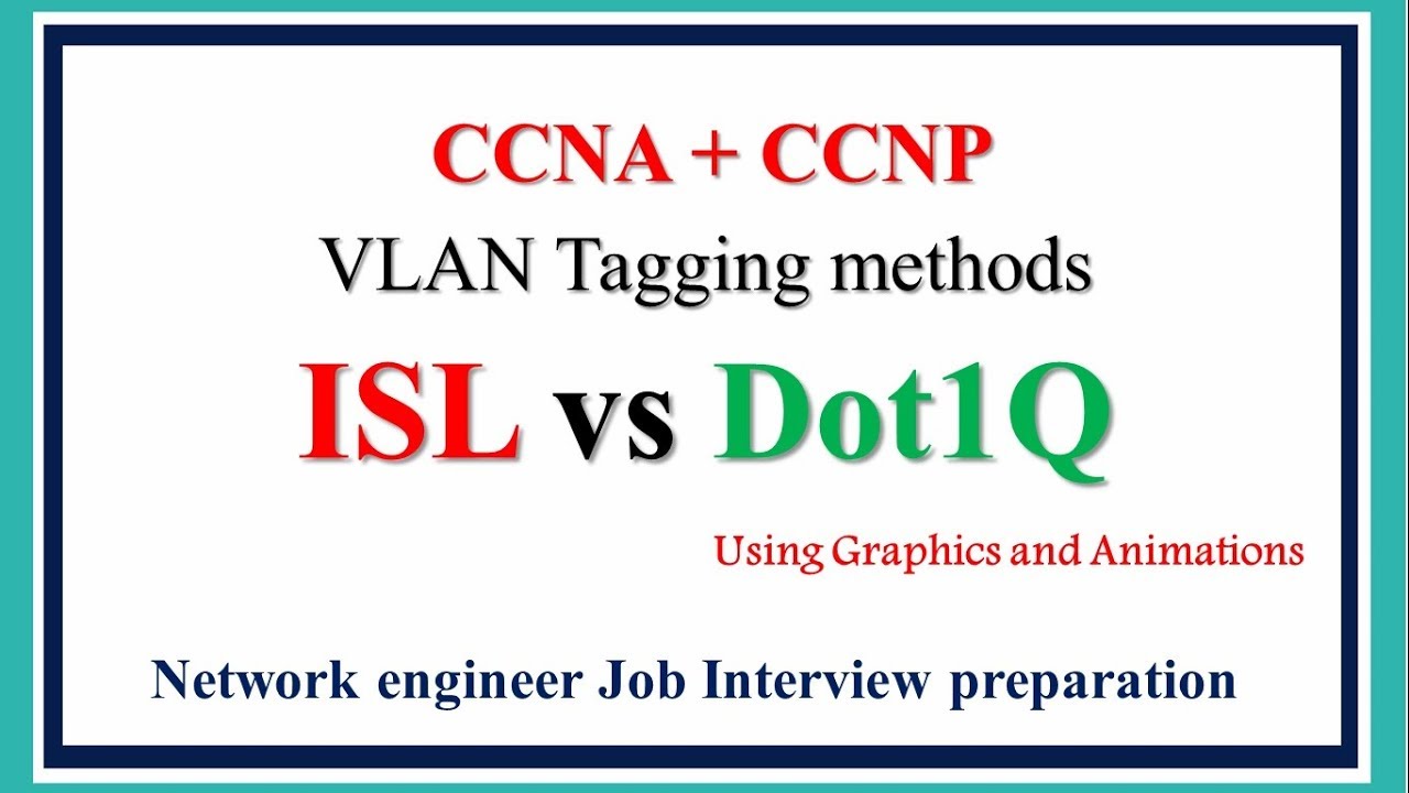 Network engineer interview question with answer : ISL vs Dot1Q Difference with graphics
