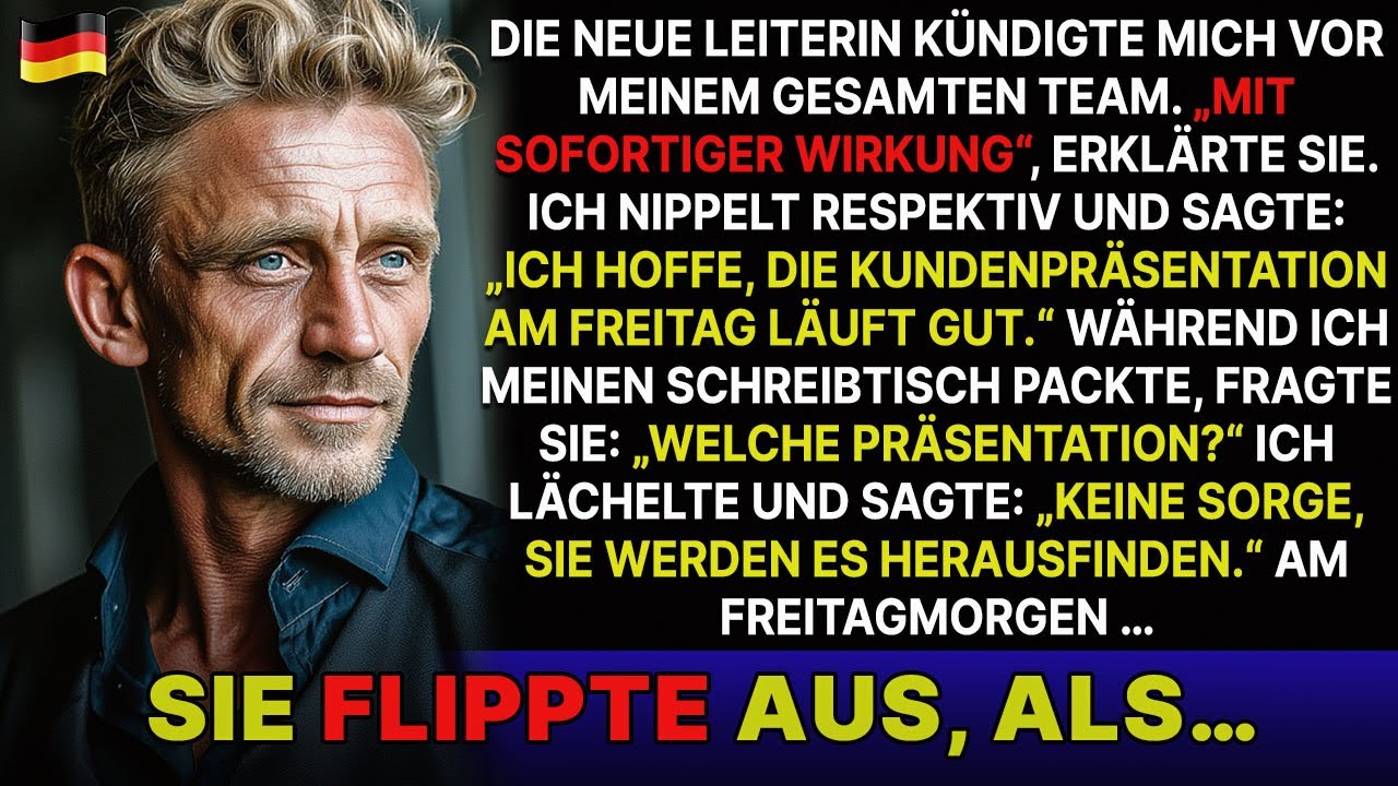 Der neue CEO hat mich vor meinem Team gefeuert; dann kam am Freitag die Kundenpräsentation…