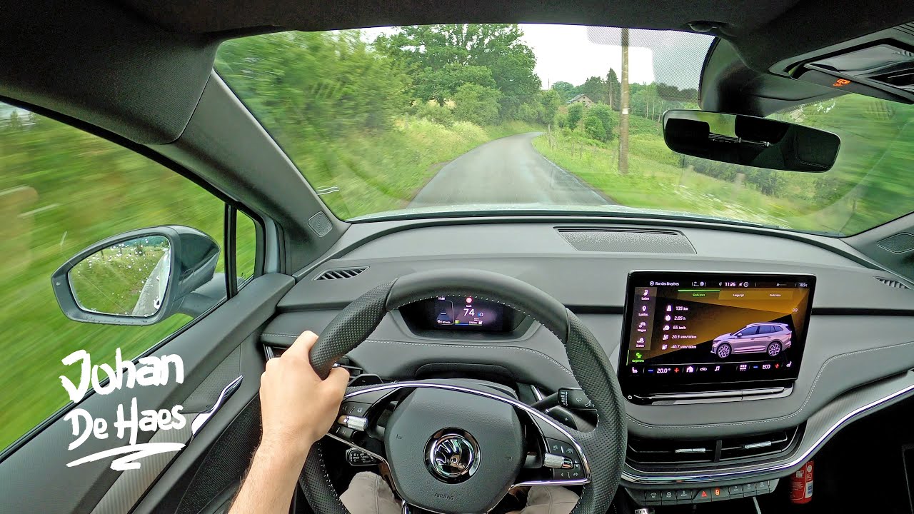 2021 SKODA ENYAQ iV SPORTLINE 80 204 HP POV TEST DRIVE