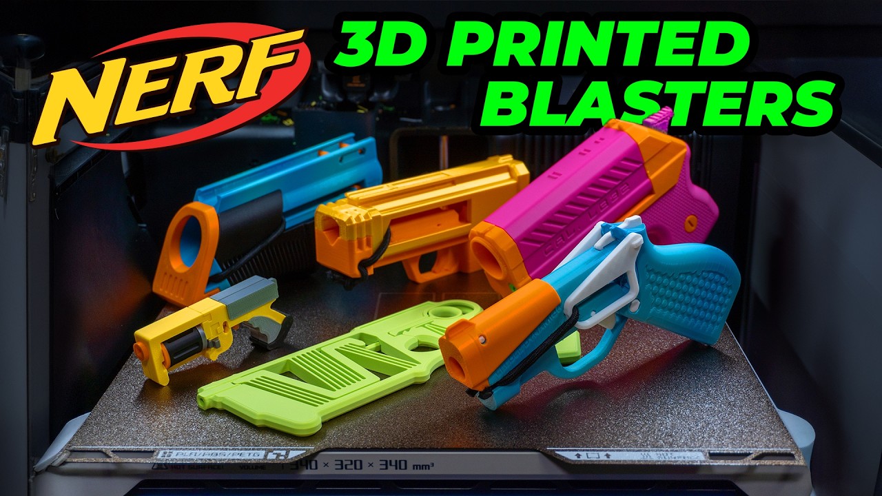 Я распечатал на 3D-принтере бластер Nerf с функцией выброса гильз... и дальше — ещё интереснее.