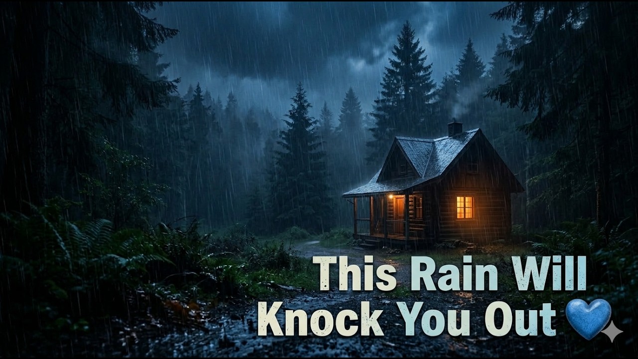 Heavy Rain Sounds at Night 🌙 | Calm Mind, Deep Sleep & Focus