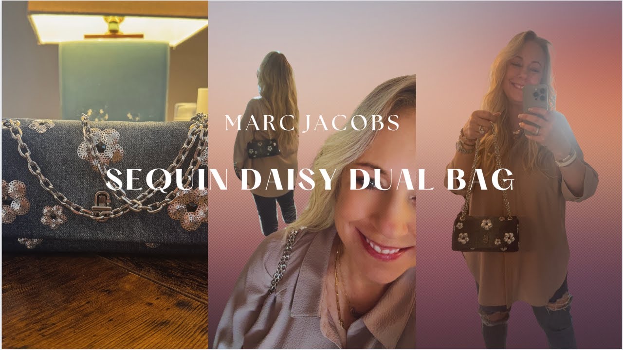 Unboxing Review Marc jacobs Sequin Daisy Denim Mini Bag