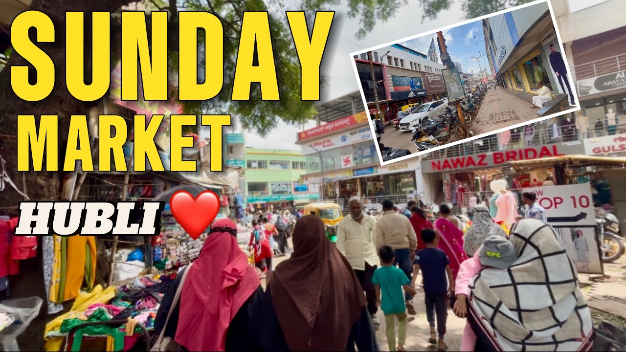 Hubli Sunday Market Vlog 🛍 | Full Tour & Bargains 💥 #hubli #vlog #familyvlog
