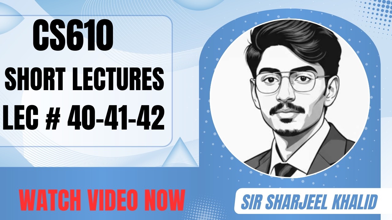 CS610 Computer Networks Lecture # 40-41-42 | Short Lectures 2026 | Virtual University| BY S SHARJEEL