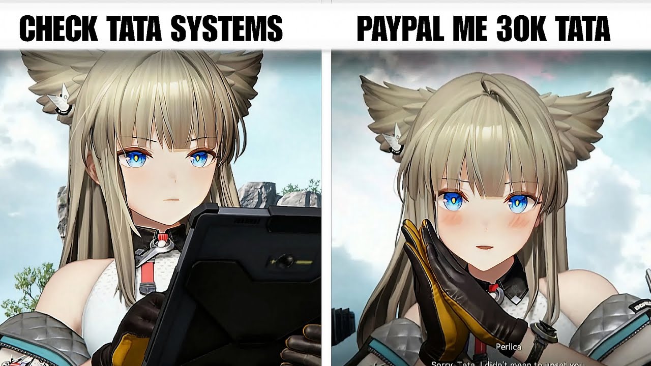 Perlica will do this pose when you choose to Greet TATA or Others | Arknight Endfield