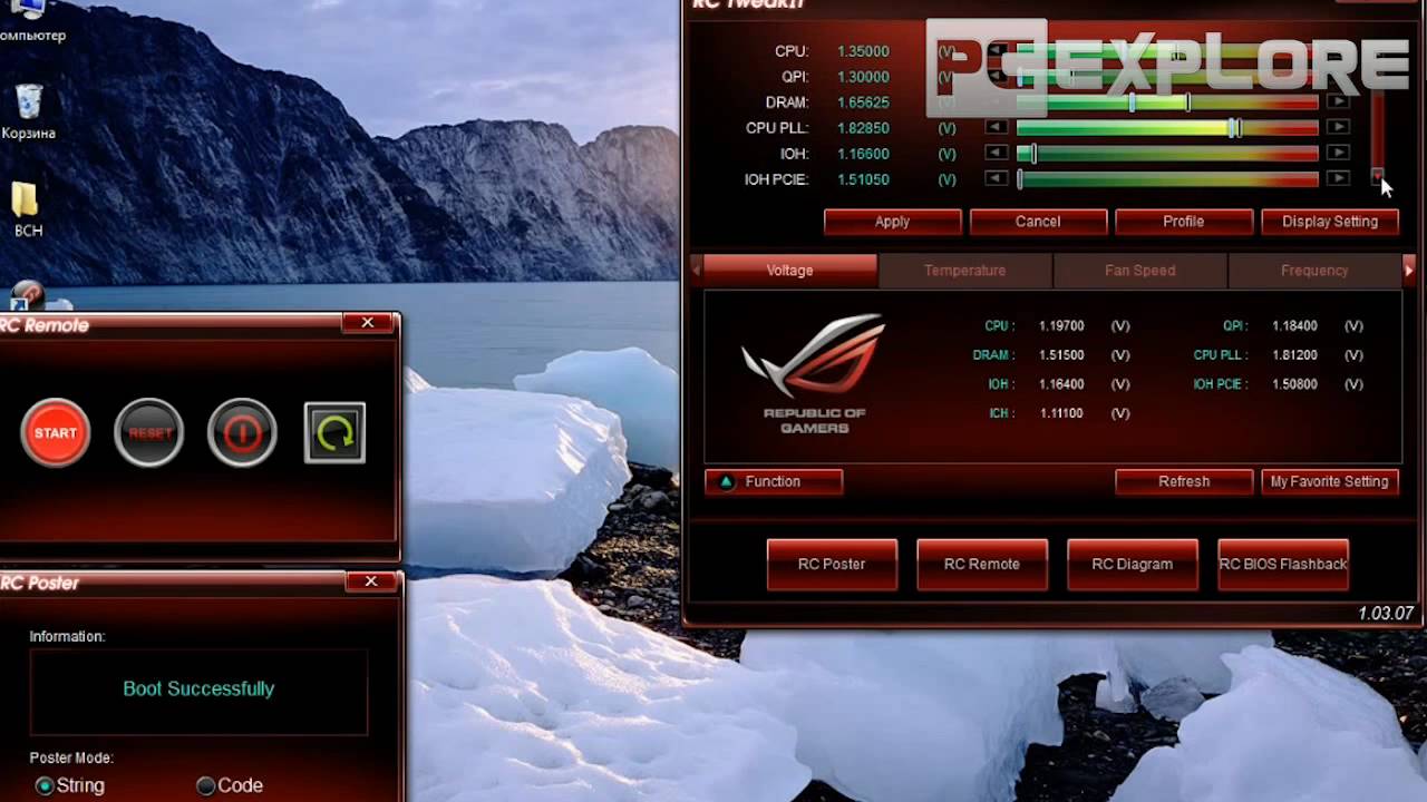 ASUS ROG Connect overclocking feature review on Rampage 3 Extreme (russian)
