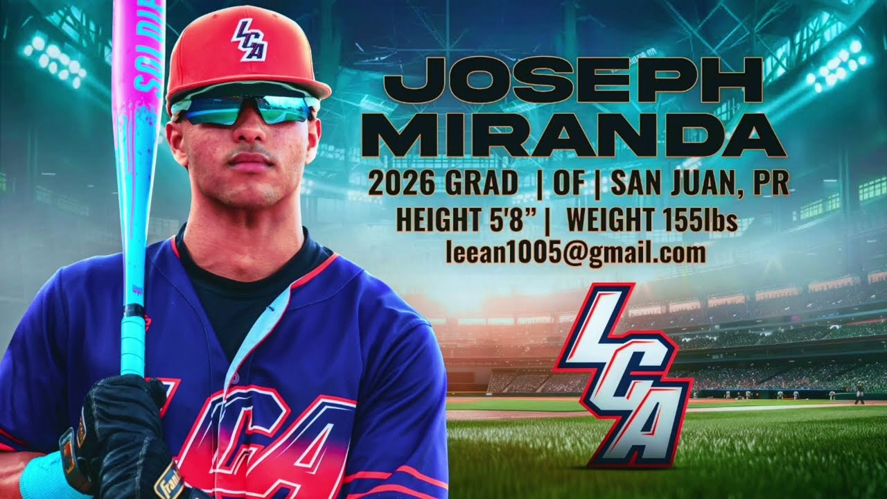 Joseph Miranda Baseball Recruiting Video