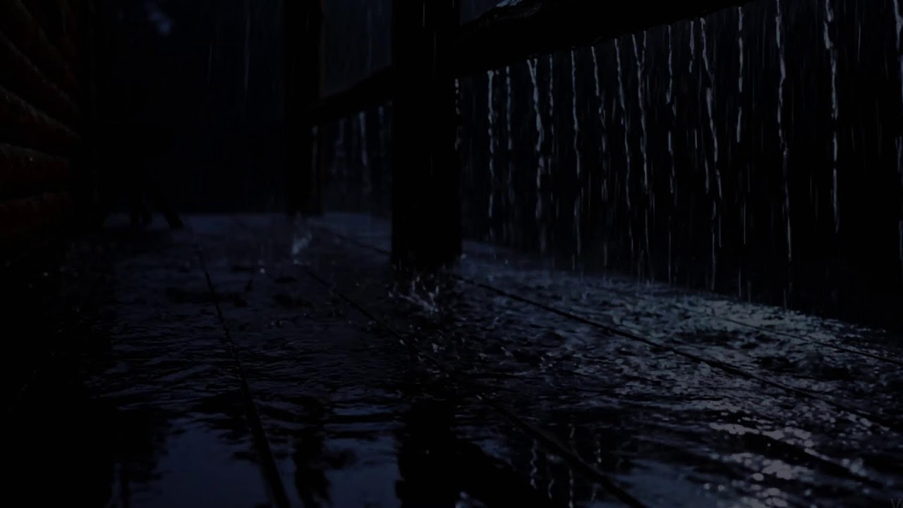 🔴 Midnight Rain in a Remote Cabin 🌧️ Relaxing Dark Ambience