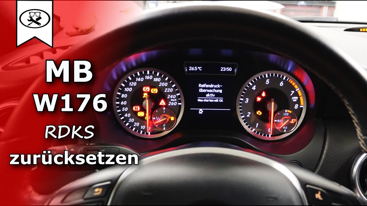 Mercedes W176 A180 Reifendruckkontrollsystem zurücksetzen | RDKS reset | VitjaWolf | Tutorial | HD