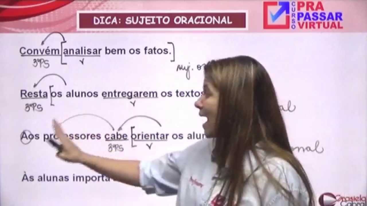 Portugu&ecirc;s 0800 - Grasiela Cabral - Dica: Sujeito Oracional