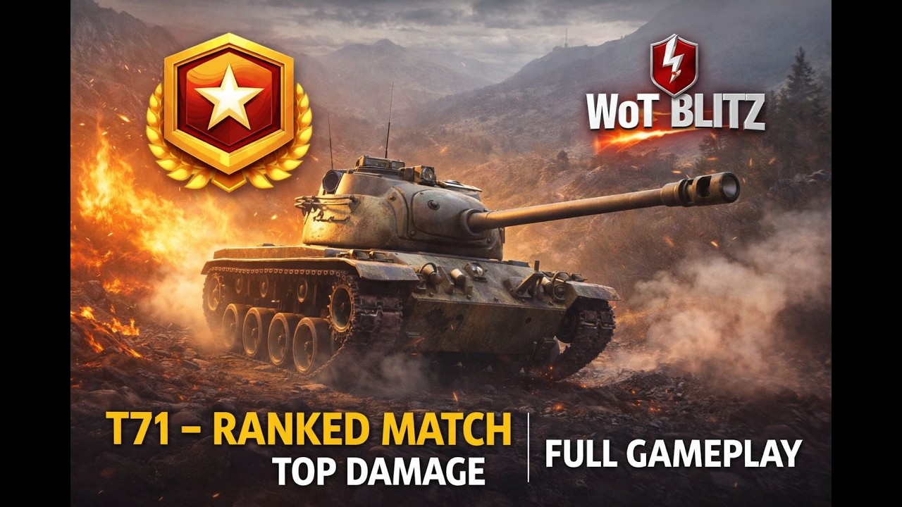 WoT Blitz T71 – Ranked Match | Top Damage | Full Gameplay