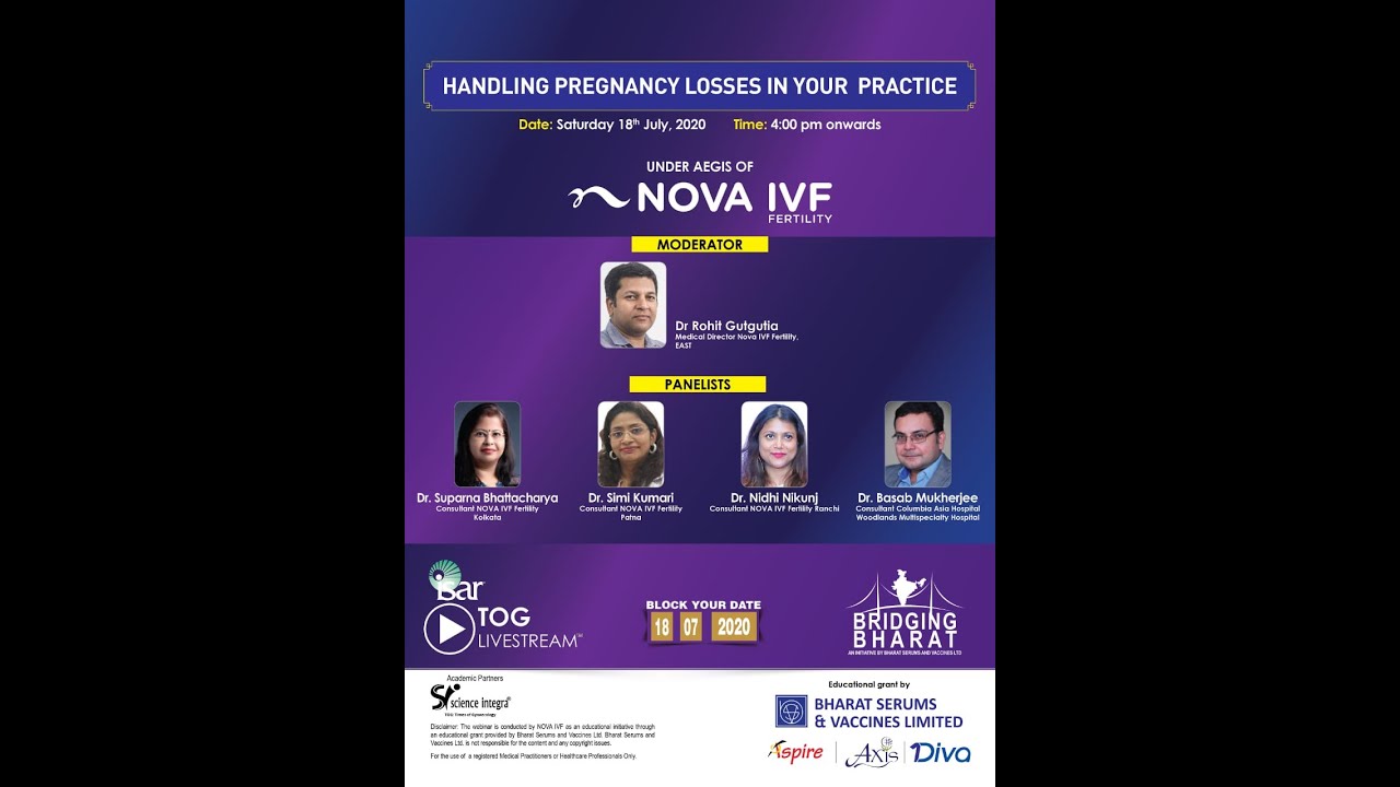 Handling Pregnancy Losses in your Practice || 18.07.2020 || ISAR TOG LIVESTREAM || Science Integra