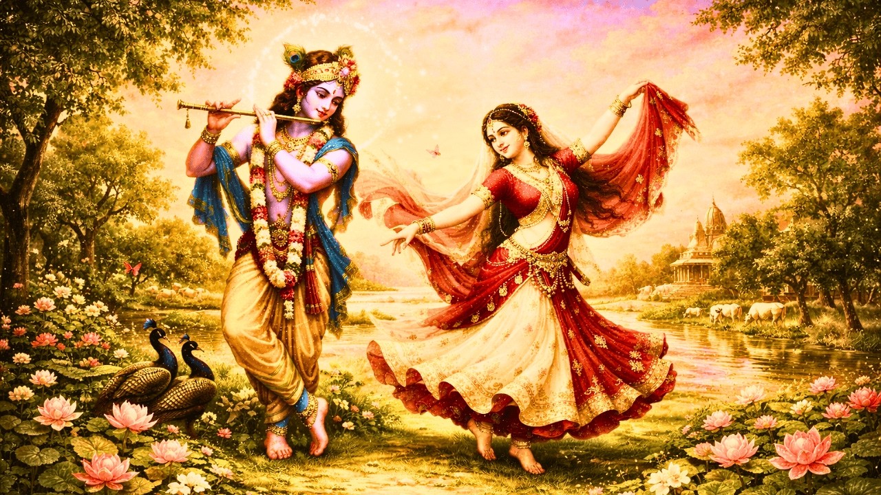 Soulful Radha Krishna Bhajan 🦚🌺 राधे राधे बोलो , राधे राधे श्याम 🦚🌺Two Melodies of Divine Peace