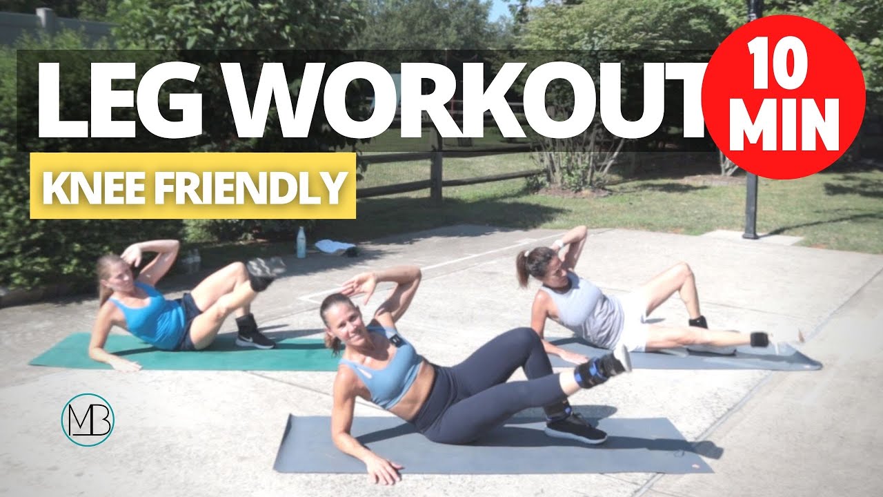10 MIN Knee Friendly Leg Workout with Ankle Weights | No Lunges No Squats