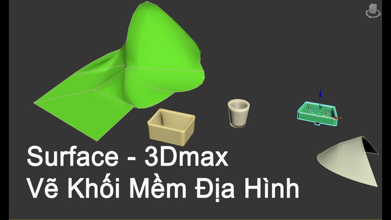 Surface VẼ KHỐI MỀM KHỐI CONG địa hình đồi cỏ 3D MAX 3dclass.net Mr.Hoang3D online