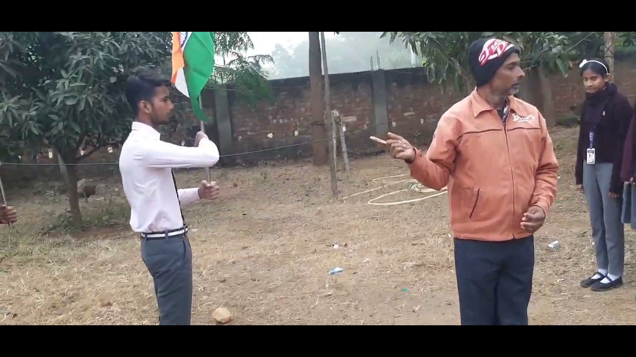 Flag unflured practice for republic day