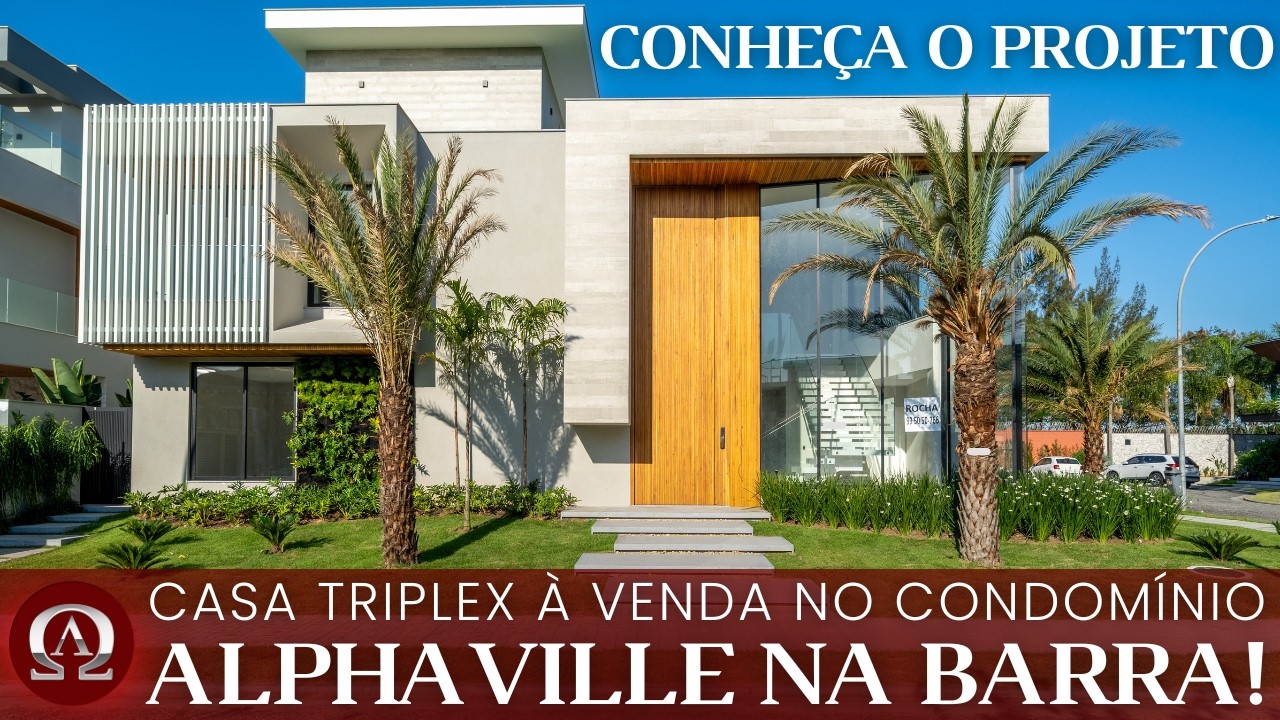 CASA TRIPLEX à venda no condomínio ALPHAVILLE na BARRA DA TIJUCA no Rio de Janeiro / RJ!