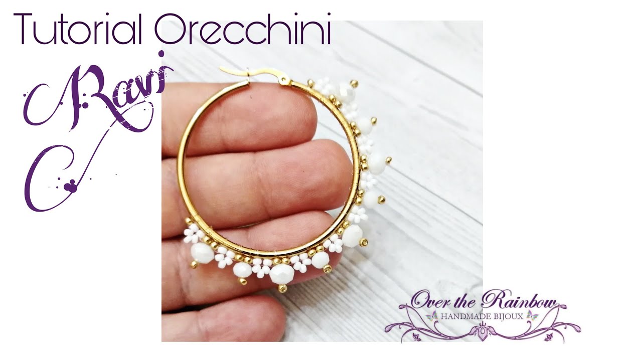Tutorial Orecchini a cerchio brick stitch, Orecchini Ravi