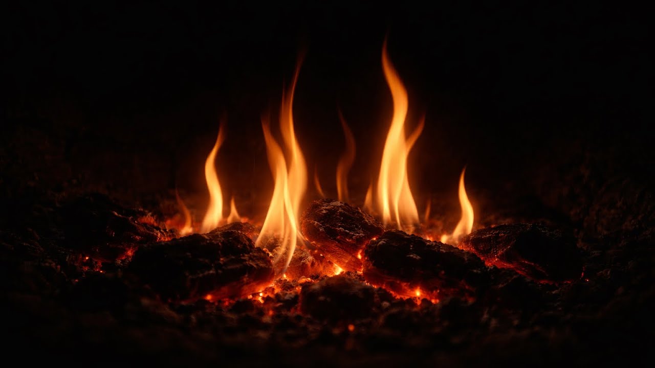 Deep Ember Fireplace 🔥 2 Hours of Cozy Fire Sounds for Sleep & Calm