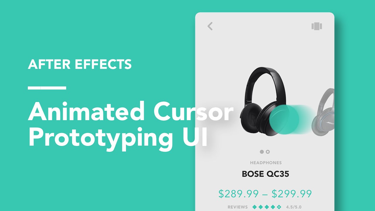 After Effects: Animated Cursors UI Prototyping