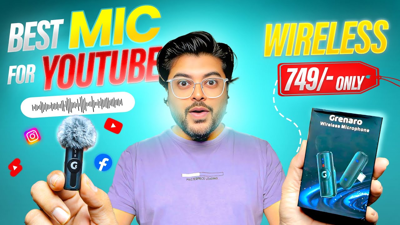 Best Wireless Mic For Youtube !! wireless mic under 1000 | Grenaro S18