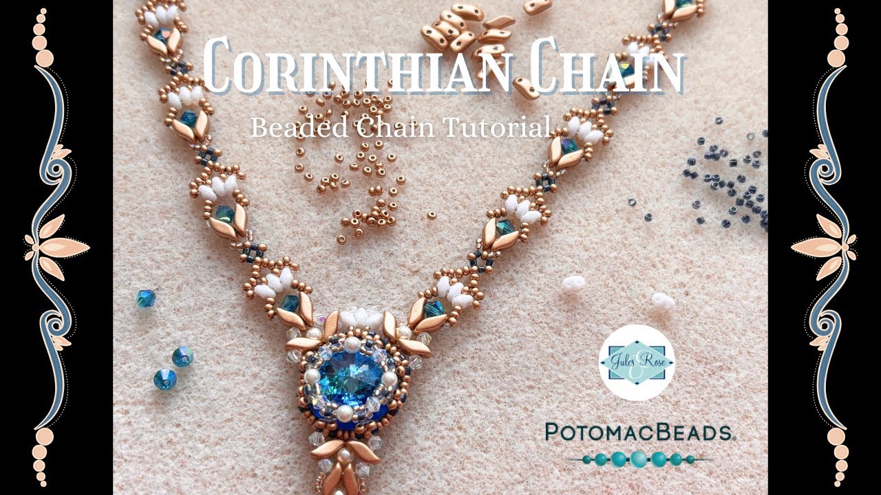 Corinthian Beaded Chain for a pendant or bracelet | Beading tutorial 