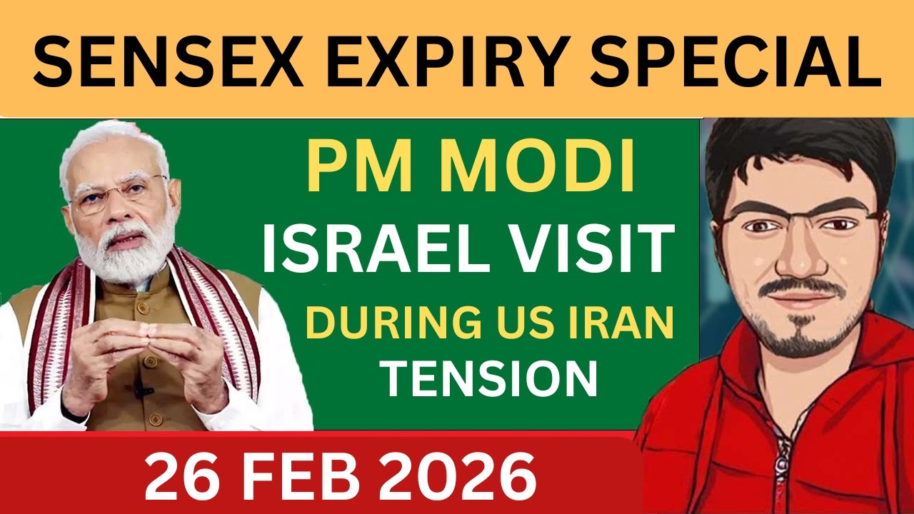 Nifty & Bank nifty prediction for tomorrow for Thursday | PM MODI Israel Visit During US IRAN WAR ?