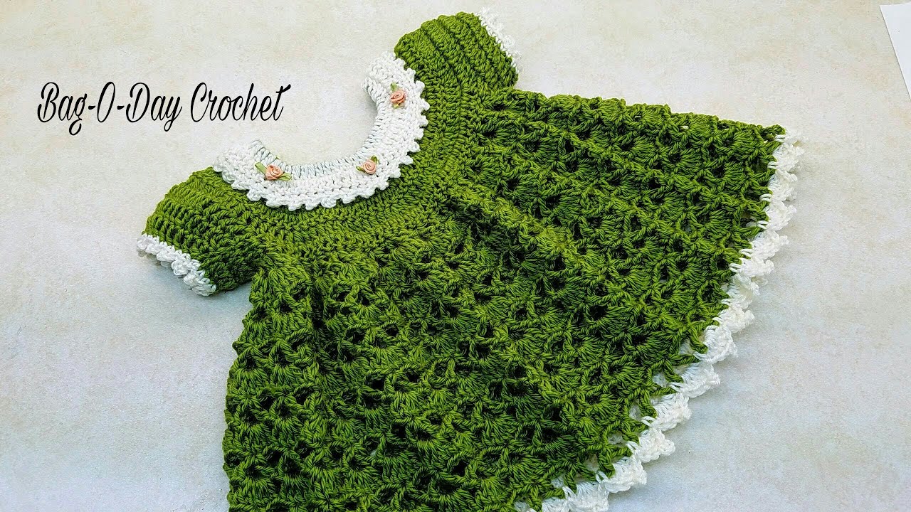 Crochet Baby Dress | Lil Sprout | 0-6 months | Bag-O-Day  Crochet TUTORIAL #363