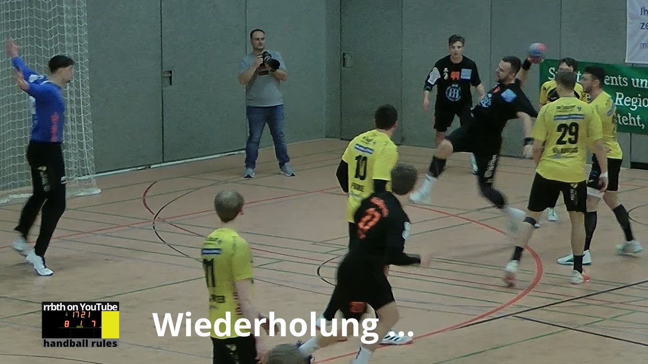Handballregeln: Hinausstellung für (Trikot-)Halten und Timeout für Korrektur der Anzeigentafel …
