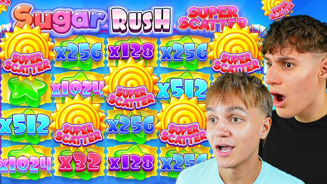 WE COULDN'T STOP WINNING ON SUGAR RUSH SUPER SCATTER! (INSANE WIN)