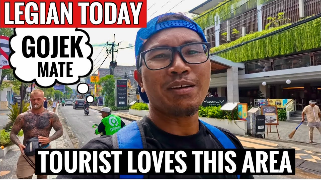 New video from Legian street, Breakfast and cafe