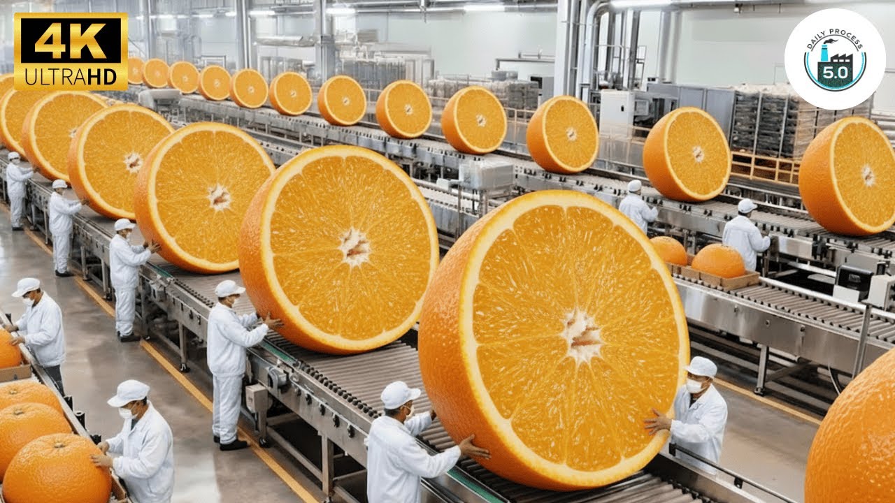 Inside the Florida Oranges Factory: $100 Million Juice Production Process (Full Process)