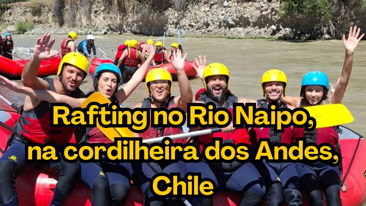 Rafting no Rio Del Maipo, na cordilheira dos Andes, Chile 