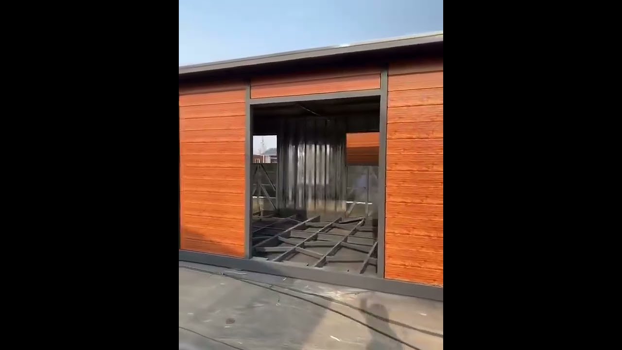 Wood pattern metal siding panel for prefab house and modular house with sandwich wall panel