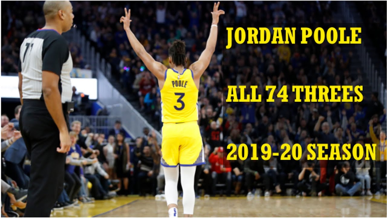 Jordan Poole ALL 74 THREES from his rookie season | 2019-20