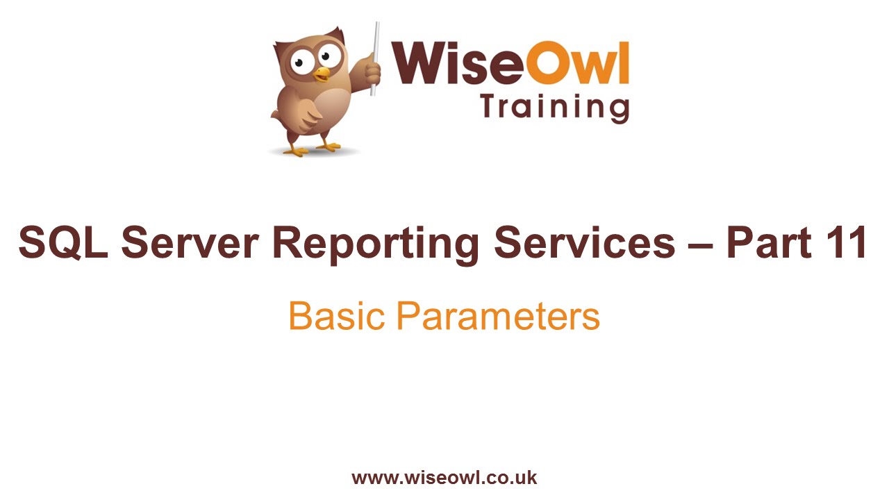 Reporting Services (SSRS) Part 11 - Basic Parameters