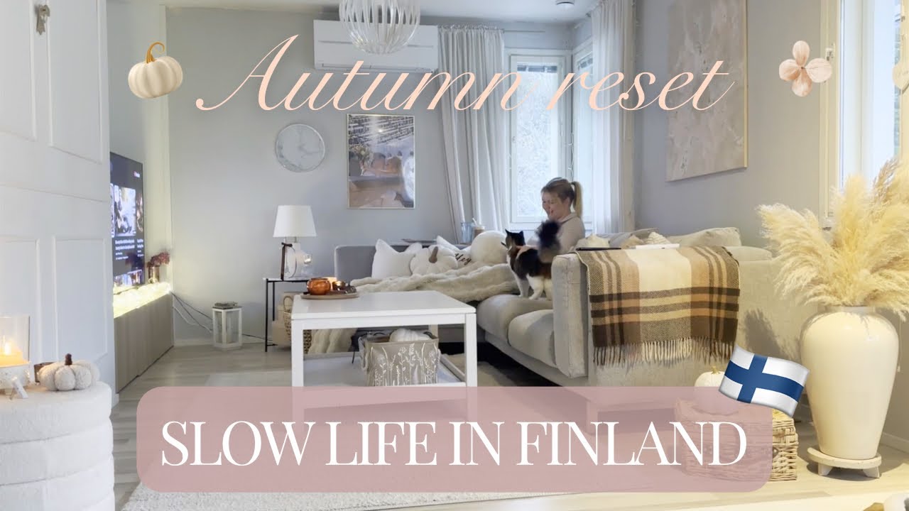 Silent & Cozy Sunday Reset | Productive day, Cleaning, Coffee and Cats, Slow Living in Finland 🍂🧽✨🧡