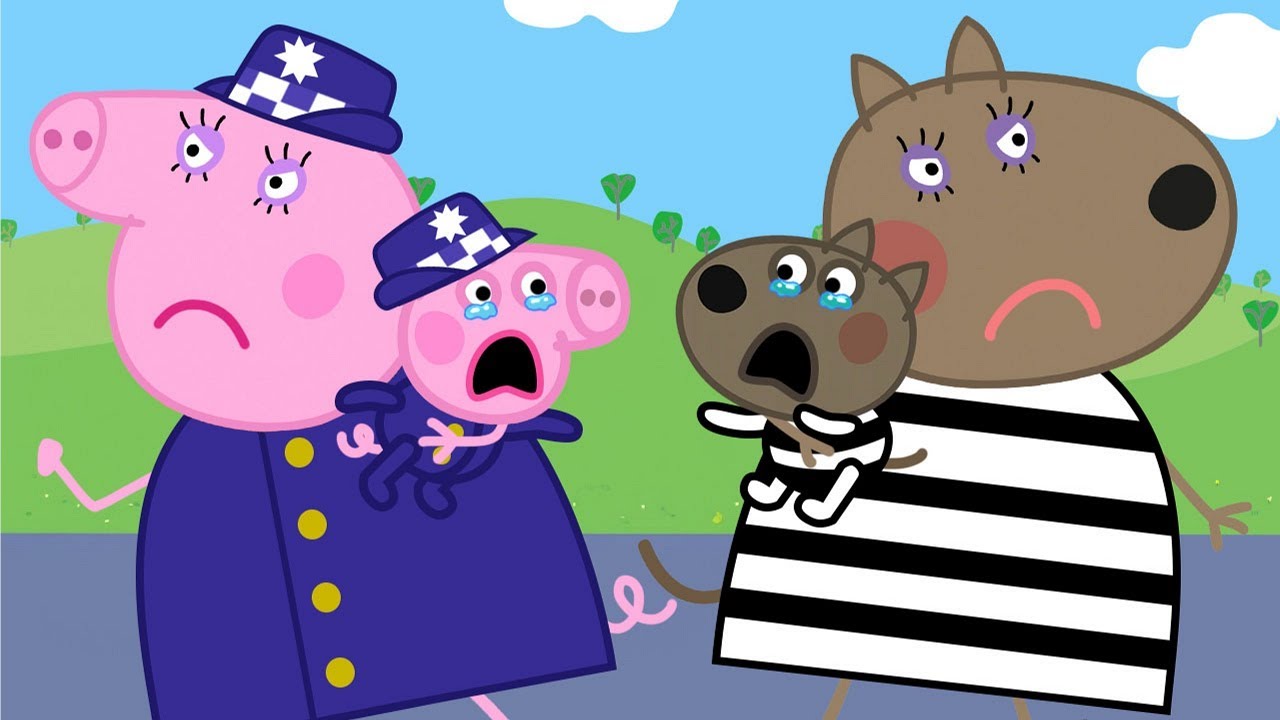 Mummy Pig Police Vs Mummy Dog Thief | Peppa Pig Funny Animation