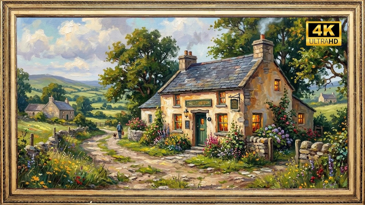 4K Cozy Irish Countryside Paintings TV Art Screensaver - St  Patrick’s Day Frame TV Art